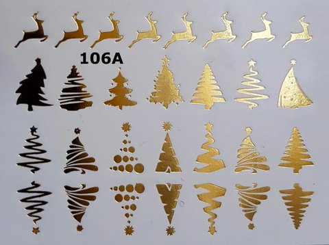 Купити Слайдер-дизайн 106A (золото) (Новый год) , ціна 28 грн, фото 1