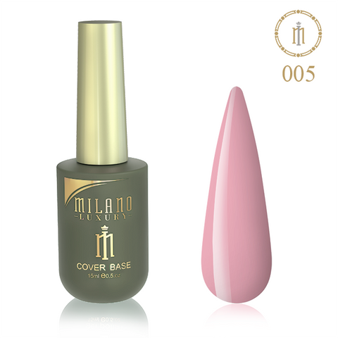 Купить Цветная база для ногтей Milano Luxury Color Cover Base 05 (15 мл, каучуковая, малиново-сиреневая) , цена 235 грн, фото 1