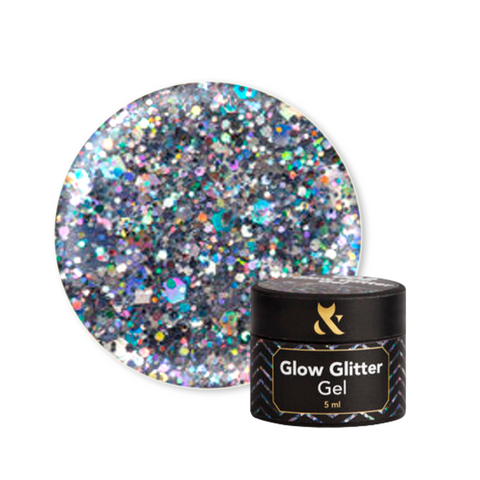 Купить Гель-глиттер для дизайна F.O.X Glow Glitter Gel 002 5мл , цена 135 грн, фото 1