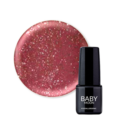 Гель-лак BABY Moon Dance Diamond №005 темно-рожевий вінтажний із шиммером, Baby Moon, 6 мл, Шимер/мікроблиск