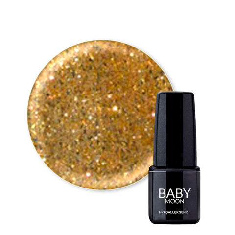 Гель-лак BABY Moon Dance Diamond №023 золотой шиммерный, Baby Moon, 6 мл, шиммер/микроблеск