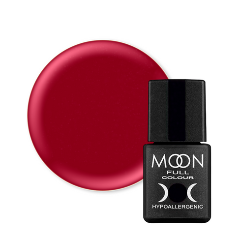 Гель-лак Moon Full Color Classic №141 (глибокий червоно-пурпуровий), Сlassic, 8 мл, Емаль