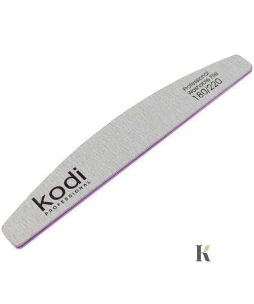 Купити №95 Пилка для нігтів Kodi "Півмісяць 180/220 (колір: сірий, розмір:178/28/4) , ціна 37 грн, фото 1