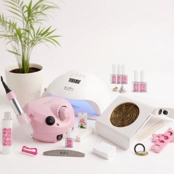 Купить Стартовый набор для гель лака Oh La Lac с лампой SUN X Белая 54 Вт и Фрезером Drill ZS-601 на 45 000 об/мин и вытяжкой , цена 1 399 грн, фото 1