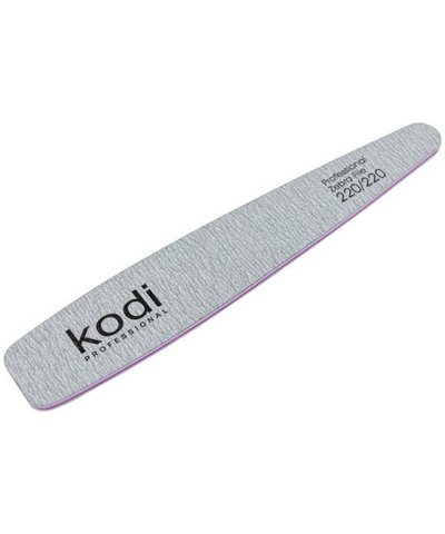 Купити №115 Пилка для нігтів Kodi конічна 220/220 (колір: сірий, розмір:178/32/4) , ціна 30 грн, фото 1