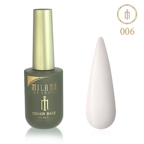 Купить Цветная база для ногтей Milano Luxury Color Cover Base 05 (15 мл, каучуковая, бледно-серая) , цена 235 грн, фото 1
