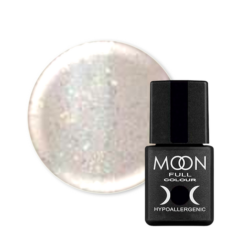 Гель-лак Moon Full Opal №502 (бесцветный полупрозрачный с мелким разноцветным шиммером), Opal, 8 мл, шиммер/микроблеск