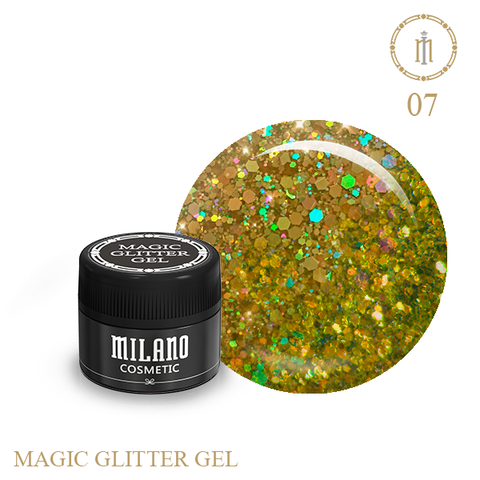 Купити Гель з гліттером  Milano   Magic 07 , ціна 110 грн, фото 1