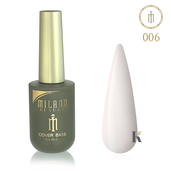 Купити Кольорова база для нігтів Milano Luxury Color Cover Base 05 (15 мл, каучукова, блідо-сіра) , ціна 235 грн, фото 1