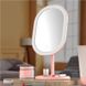Зеркало овальное с LED подсветкой для макияжа (Розовый) (W-38)