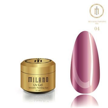 Купить Гель для дизайна Milano Metalic Painting Gel №4 (6 мл, розовый) , цена 140 грн, фото 1