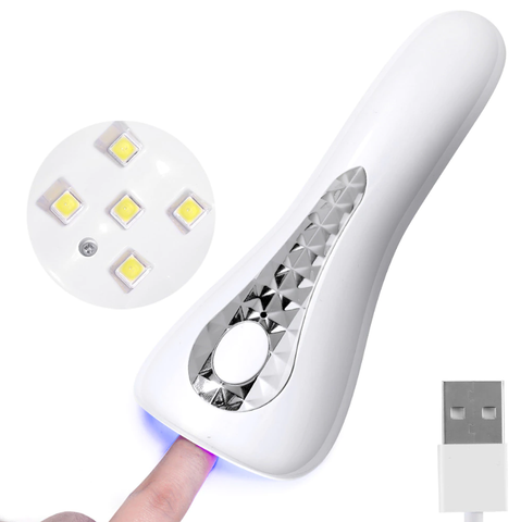 Купити Портативна UV/LED лампа Q5 для манікюру на акумуляторі (18 Вт, біла) , ціна 399 грн в магазині Qrasa.ua