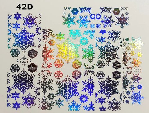 Купить Слайдер-дизайн 42D (серебро голограмма) (Новый год) , цена 28 грн, фото 1