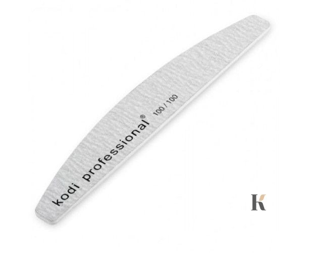 Купити Двостороння пилка для нігтів Kodi Professional 100/100 Half Grey (півколо) , ціна 18 грн, фото 1