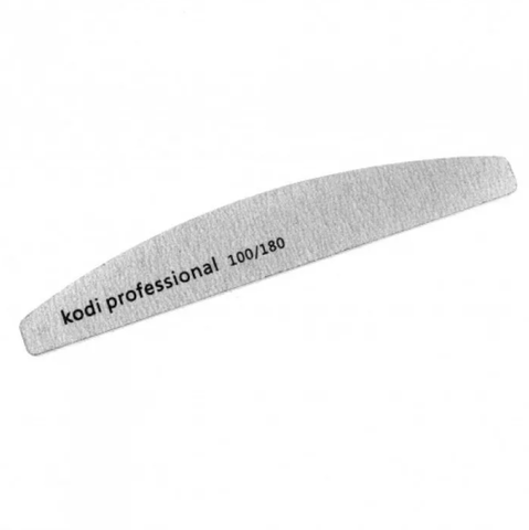 Купити Професійна двостороння пилка для нігтів Kodi Professional 100/180 Half Grey (півколо) , ціна 18 грн в магазині Qrasa.ua