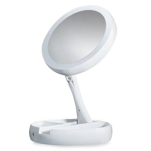 Купити Дзеркало з LED підсвічуванням і органайзером кругле G3 (WO-12) , ціна 182 грн в магазині Qrasa.ua