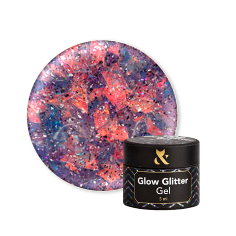 Купить Гель-глиттер для дизайна F.O.X Glow Glitter Gel 005 5мл , цена 135 грн, фото 1