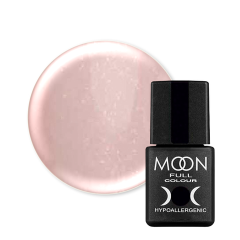 Гель-лак Moon Full Opal №504 (ніжно-рожевий напівпрозорий з дрібним золотистим шиммером), Opal, 8 мл, Шимер/мікроблиск