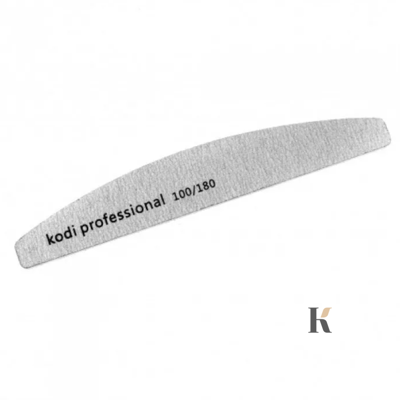 Купити Професійна двостороння пилка для нігтів Kodi Professional 100/180 Half Grey (півколо) , ціна 18 грн, фото 1
