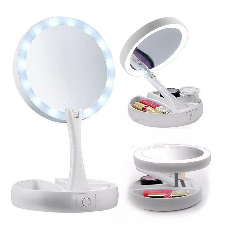 Купить Зеркало с LED подсветкой и органайзером круглое G3 (WO-12) , цена 182 грн, фото 4