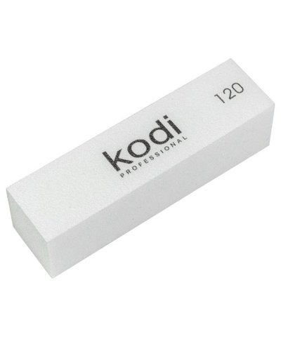 Купити №174 Баф-брусок Kodi, абразивність 120 (колір: білий, розмір:95/25/25) , ціна 37 грн, фото 1