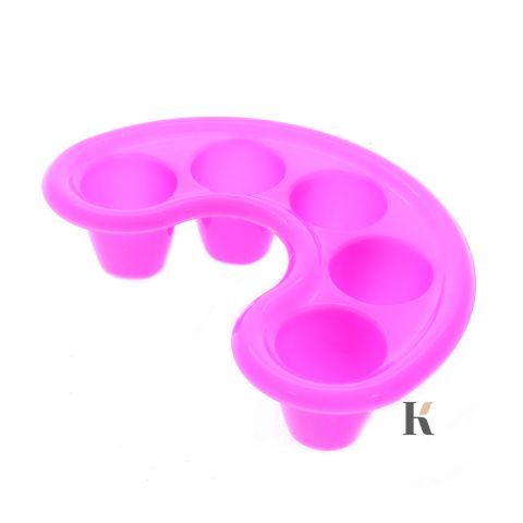 Купити Ванночка для манікюру «Місяць» (роздільна, пластикова, рожева) , ціна 25 грн, фото 1