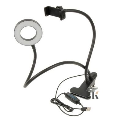Купити Кільцева LED лампа 9см (ніжка з прищіпкою) USB, 12W , ціна 209 грн, фото 4
