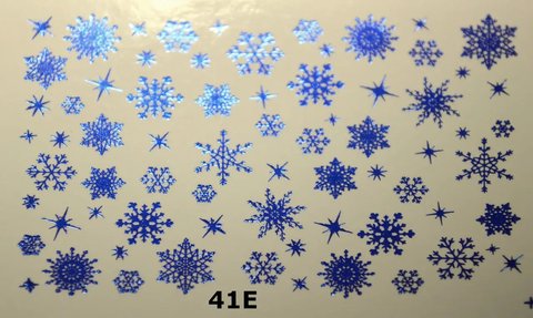 Купить Слайдер-дизайн 41E (синяя фольга) (Новый год) , цена 28 грн, фото 1