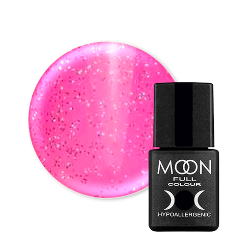 Гель-лак Moon Full Opal №506 (бледная фуксия с разноцветным шиммером), Opal, 8 мл, шиммер/микроблеск