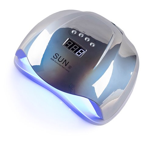 Купити УФ LED лампа для сушки гель лака SUN X MIRROR 54 Вт Срібло (з дисплеєм, таймер 10, 30, 60 і 99 сек) , ціна 585 грн в магазині Qrasa.ua