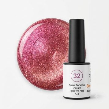 Гель-лак Bee Nails Aurora Cat&rsquo;s Eye 32, 8мл, Aurora Cat Eye, 8 мл, Кошачий глаз