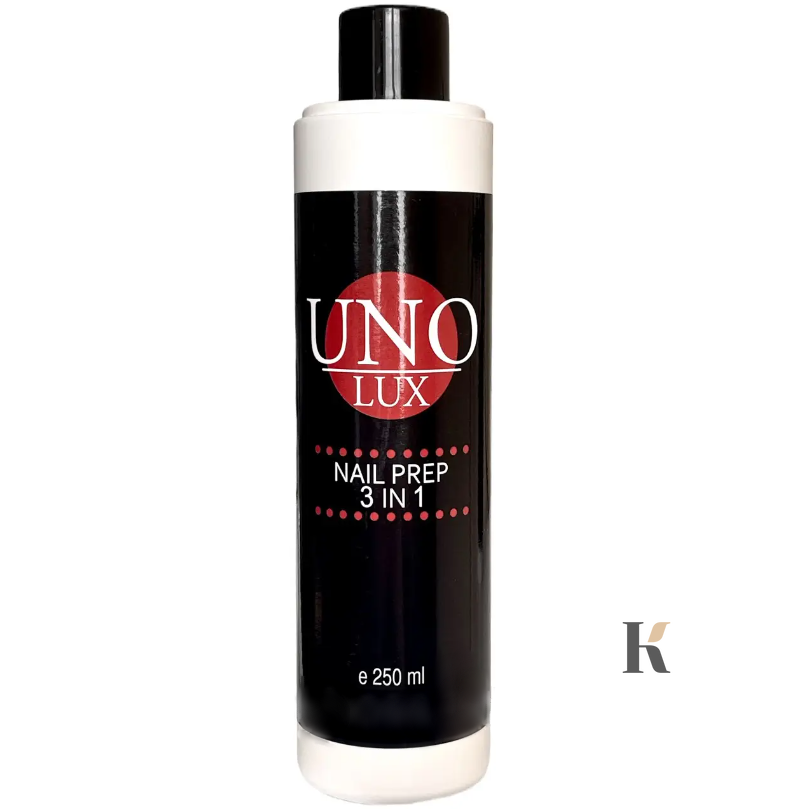 Купити Рідина UNO LUX Nail Prep 3in1 – для знежирення, зняття липкого шару, очищення кистей , ціна 106 грн, фото 1