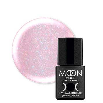 Купити Кольорова база MOON FULL Rubber Base Aurora №2006 (світло-рожева з шиммером), 8 мл , ціна 165 грн, фото 1