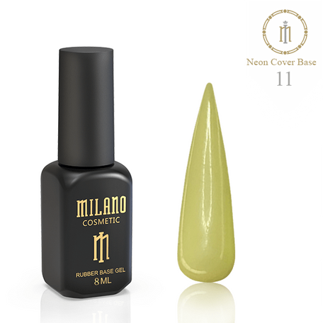 Купити База для гель-лаку Milano Neon Cover Base 11 (8 мл, неонова, каучукова) , ціна 140 грн, фото 1