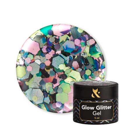 Купить Гель-глиттер для дизайна F.O.X Glow Glitter Gel 010 5мл , цена 135 грн, фото 1