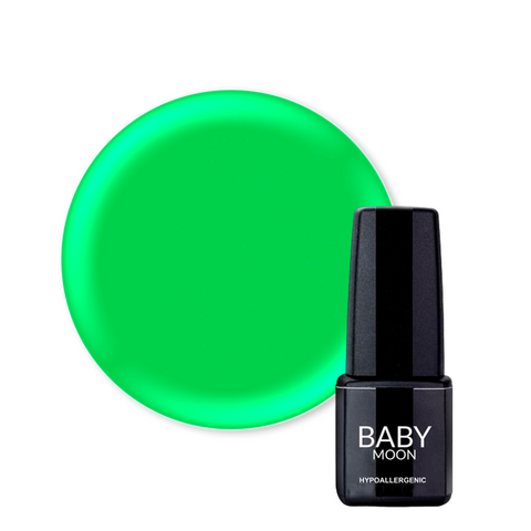 Гель-лак BABY Moon Perfect Neon №012 ярко-зеленый, Baby Moon, 6 мл, Неоновый