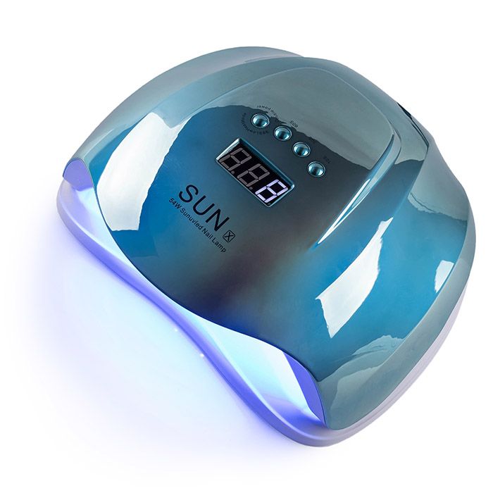 Купити УФ LED лампа для нігтів SUN X MIRROR 54 Вт Блакитна (з дисплеєм, таймер 10, 30, 60 і 99 сек) , ціна 585 грн в магазині Qrasa.ua