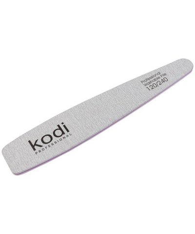 Купить №153 Пилка для ногтей Kodi конусная 120/240 (цвет: светло-серый, размер:178/32/4) , цена 31 грн, фото 1