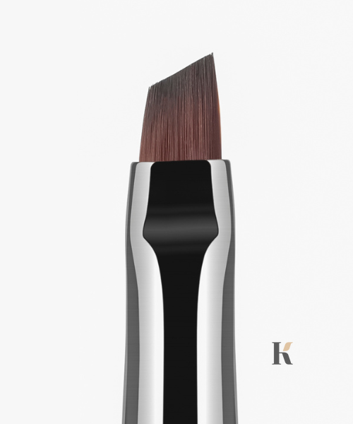 Купить Кисть Kodi для гелевого моделирования ногтей (размер: Angular #4, материал: металлическая ручка, коричневый нейлоновый ворс) , цена 302 грн, фото 2