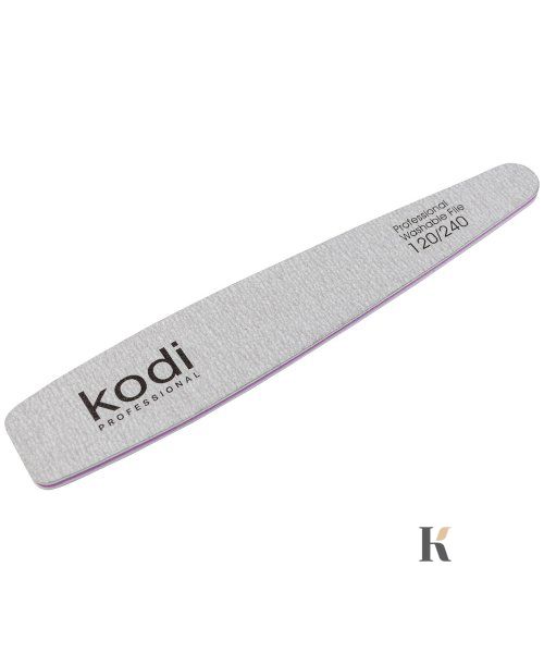 Купити №153 Пилка для нігтів Kodi конічна120/240 (колір: світло-сірий, розмір:178/32/4) , ціна 31 грн, фото 1
