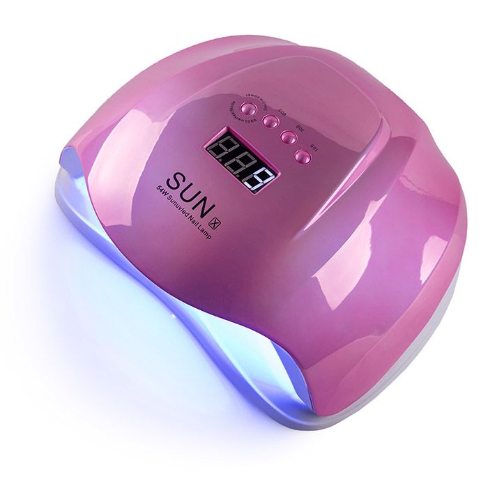 Купити УФ LED лампа для наращивания ногтей SUN X MIRROR 54 Вт Рожева (з дисплеєм, таймер 10, 30, 60 і 99 сек) , ціна 485 грн в магазині Qrasa.ua