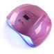 УФ LED лампа для наращивания ногтей SUN X MIRROR 54 Вт Рожева (з дисплеєм, таймер 10, 30, 60 і 99 сек), Рожевий, 54 вт., Мережа