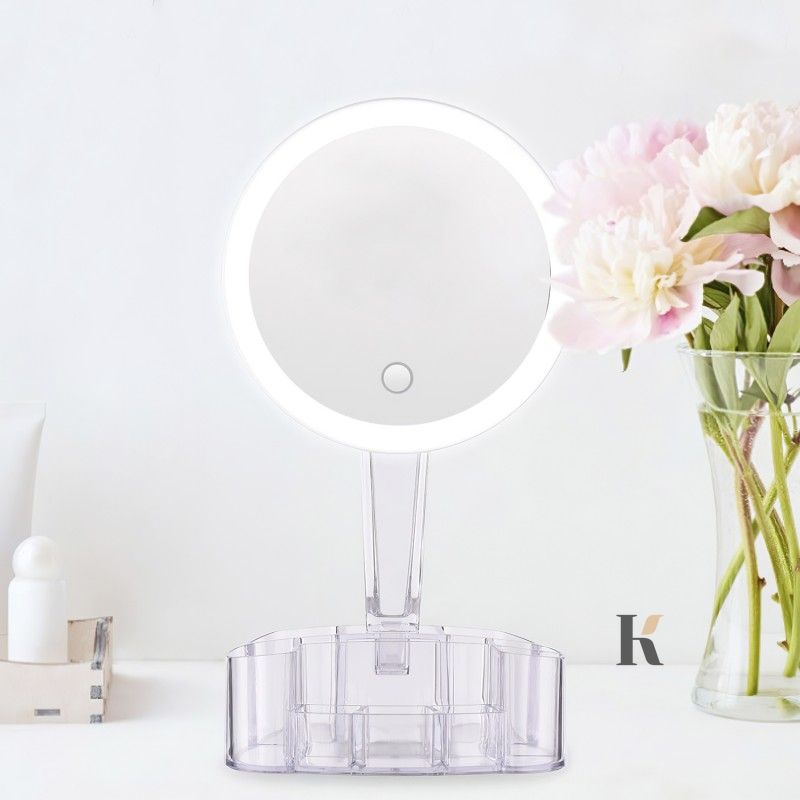 Купить Зеркало с LED подсветкой круглое XH-086 26LED 360° с органайзером (WO-14) , цена 219 грн, фото 3