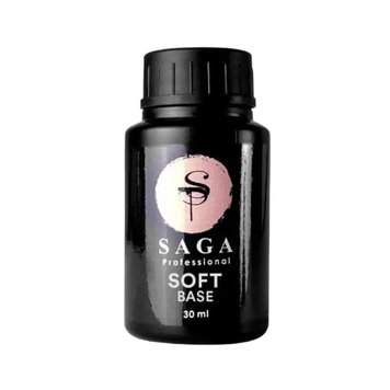 Купити База для гель-лаку Saga professional Rubber Base SOFT (30 мл, каучукова) , ціна 350 грн, фото 1