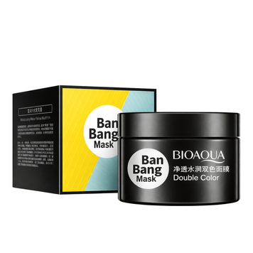 Подвійна крем-маска для очищення обличчя Bioaqua Ban Bang Mask Double Color, 50 г + 50 г