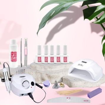 Купить Стартовый набор для гель лака Oh La Lac с лампой SUN X Белая 54 Вт и Фрезером Drill ZS-601 на 45 000 об/мин , цена 990 грн, фото 1