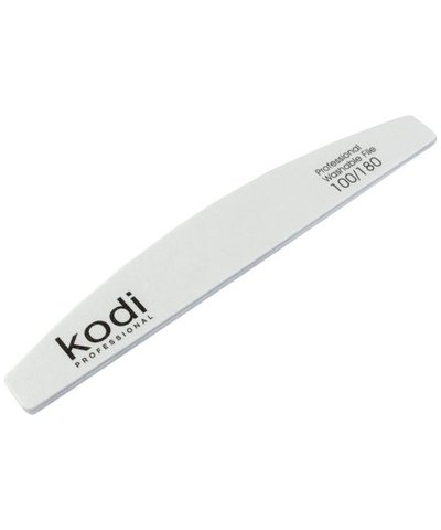 Купити №14 Пилка для нігтів Kodi "Півмісяць" 100/180 (колір: білий, розмір:178/28/4) , ціна 48 грн, фото 1