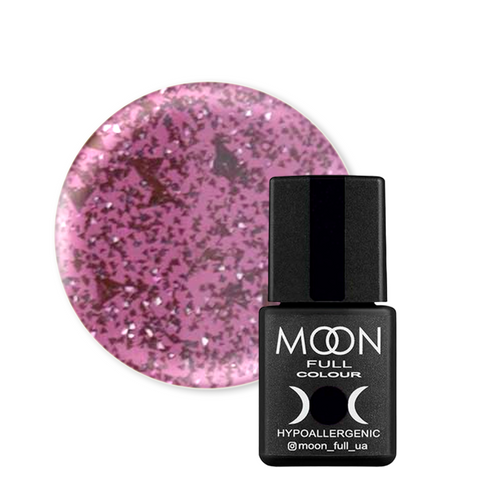 База каучуковая светоотражающая Moon Full Star Way №2052 (розовый баклажан полупрозрачная), 8 мл, Полупрозрачный, Светоотражающая база