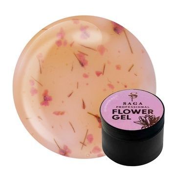 Купити Гель для дизайну Saga Professional Flower Fairy Gel №07 (5 мл, прозорий з помаранчевими сухоцвітами) , ціна 200 грн, фото 1