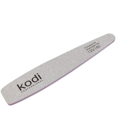 Купить №152 Пилка для ногтей Kodi конусная 120/180 (цвет: светло-серый, размер:178/32/4) , цена 31 грн, фото 1